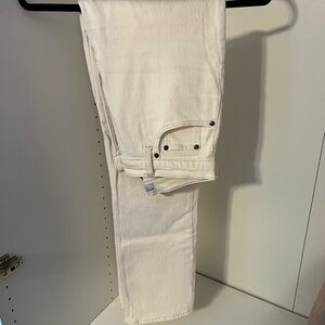 Abercrombie & Fitch Cream Straight Leg Jeans